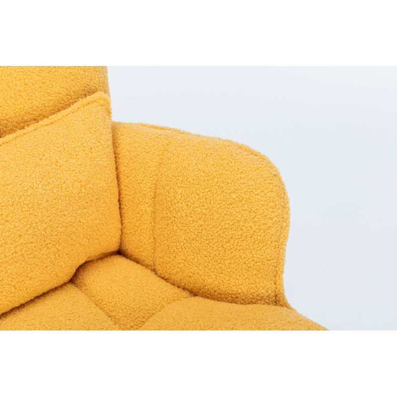 Chaise berçante rembourrée avec dossier haut Teddy