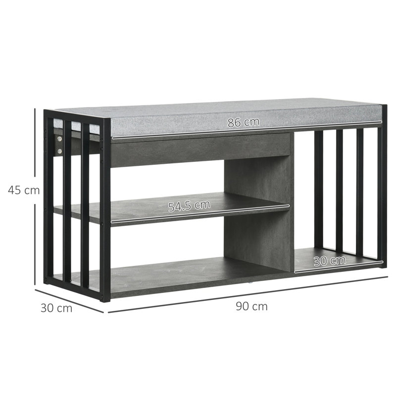7 Pair Shoe Storage Bench