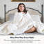 Insert de couette en duvet synthétique Delara - 150 g / m² léger, coque en coton biologique certifié GOTS, satin de coton 300TC, rembourrage en microfibre hypoallergénique, 8 languettes à pression - grand 88 po x 92 po-53567874