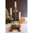 Holiday Iron Holly Candle Holders Decorative Set of 3, 15.75" H