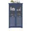 Très grand garde-manger autoportant avec portes en verre et quatre tiroirs intégrés-1460005789