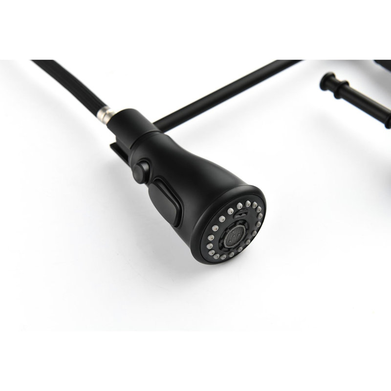 Robinet de cuisine rétractable en acier inoxydable noir mat, buse rotative à 360 °, 3 réglages d'eau, contrôle de la température et du débit sans effort, robinet tactile à capteur de mouvement noir, fabrication, modes,