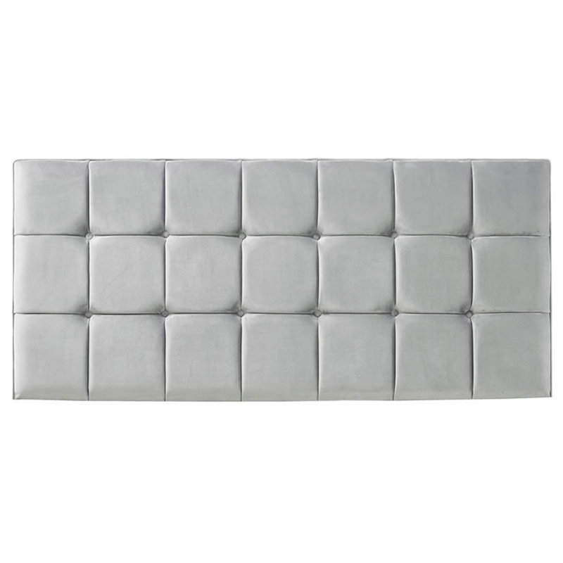 Saucedo Upholstered Headboard, Single (3'), Silver