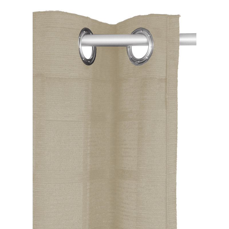 Shire Room Darkening Curtain Single Panel, Beige, 270 W x 245 D cm