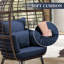 Fauteuil en osier pour l'extérieur et l'intérieur Wicker-1439306301