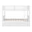  Kamorian Twin Over Twin Rubber Wood Bunk Bed With Trundle, Convertible Into 2 Beds-700117137
