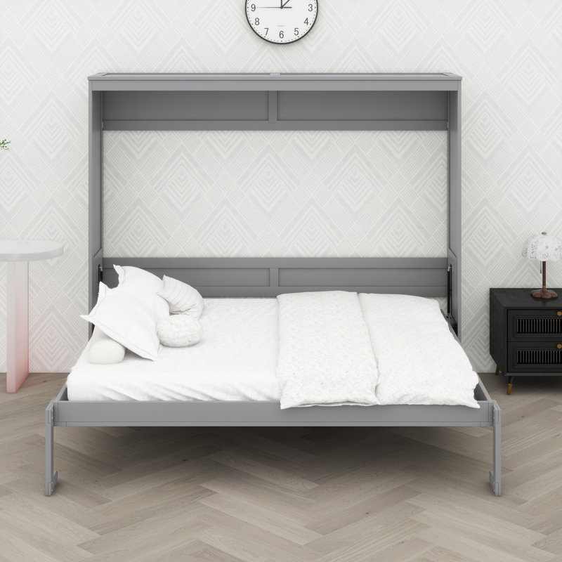 Lit escamotable pour plafond bas: combinaison canapé-lit facile d'accès, Gris