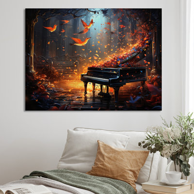 Grand pian en concert dans la forêt I sur toile