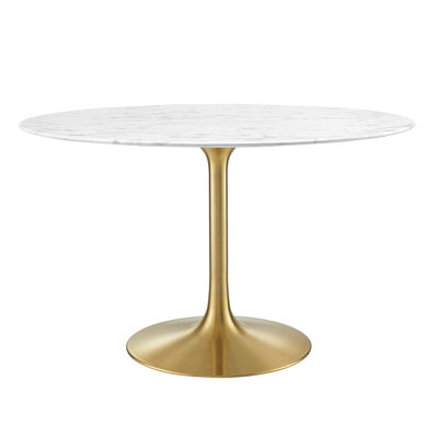  Lippa Oval Artificial Marble Dining Table