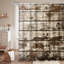 Rideau de douche avec 12 crochets Old Wood-583088134