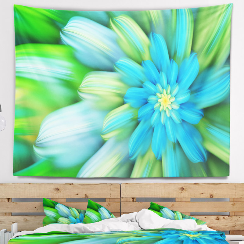 Tapisserie florale florale verte, H 68 po x l 80 po