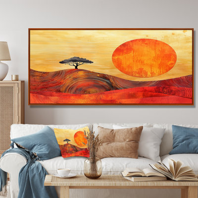 Iselda, lever de soleil, paysage du Sahara en Afrique - désert, art mural