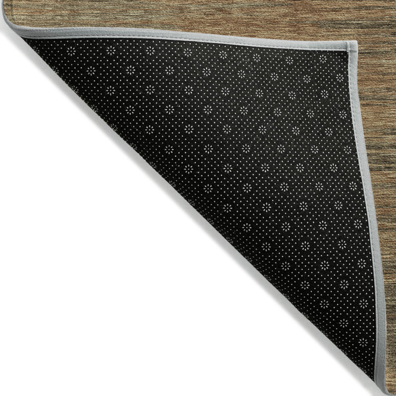 Tapis intérieur lavable abstrait 8 pi x 10 pi brun