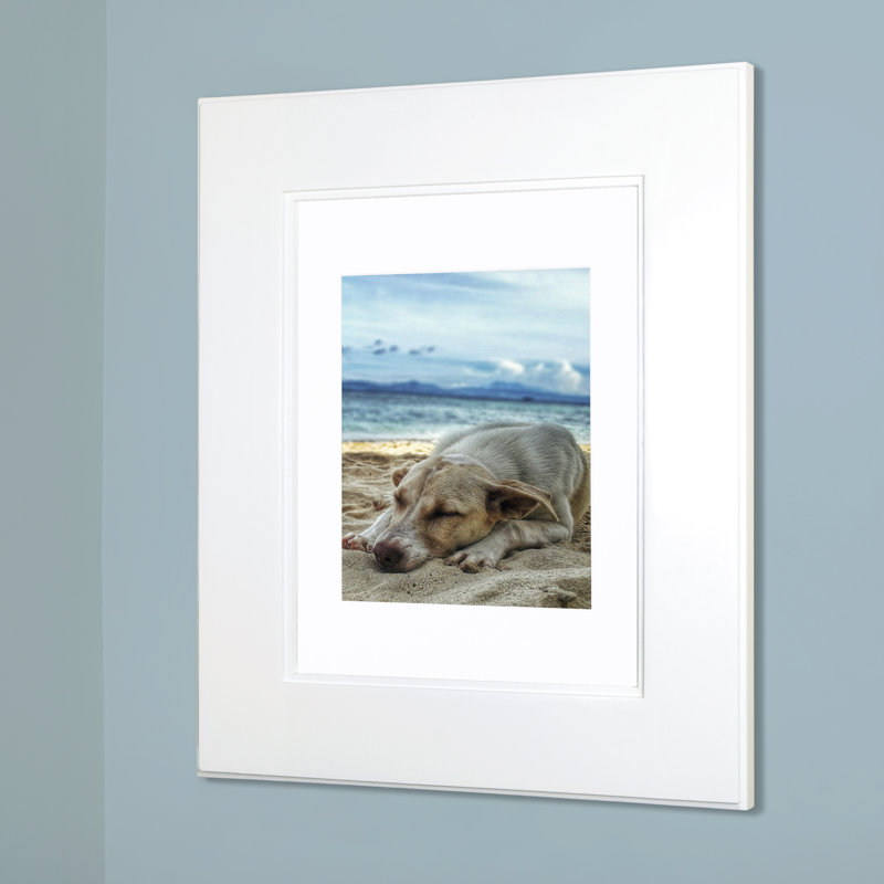 14x18 Fox Hollow Furnishings Recessed Picture Frame Medicine Cabinet, Shaker White