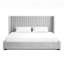 Premium Plush Bed Frame – Elegant Padded Bed with 48” Statement Headboard, Solid Wooden Bed – Contemporary Designer Finish-730740197-729956831