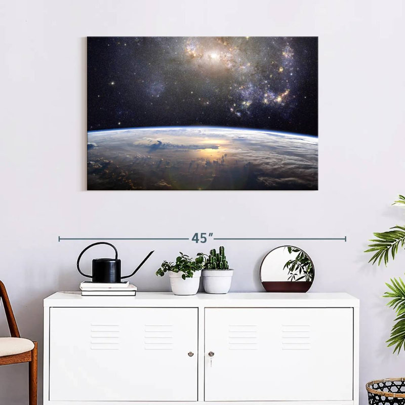 Terre d'Oberle dans l'univers, H 24 po x l 36 po