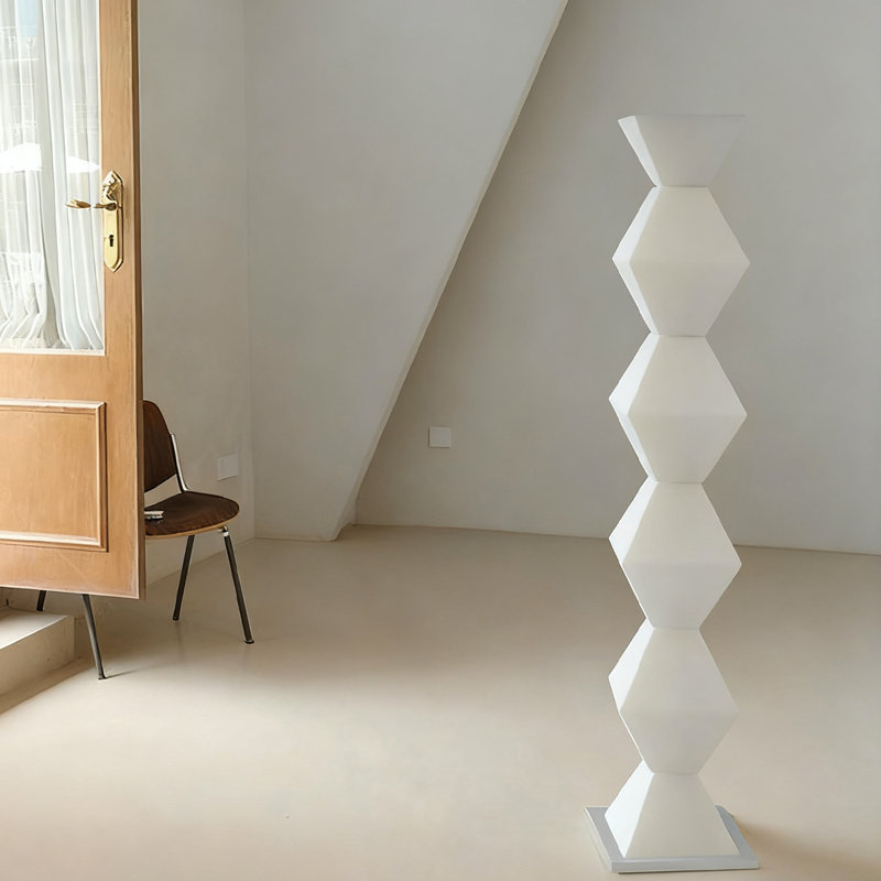 Stainless Steel Rotating-Formed Free-Form Living Room Floor Lamp