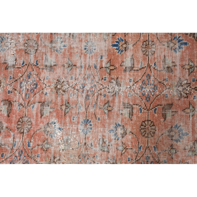 Tapis décoratif 2,9 x 6,2 pi, tapis turcs, tapis rétro, tapis bohème, tapis antiques, tapis orange Anatolian