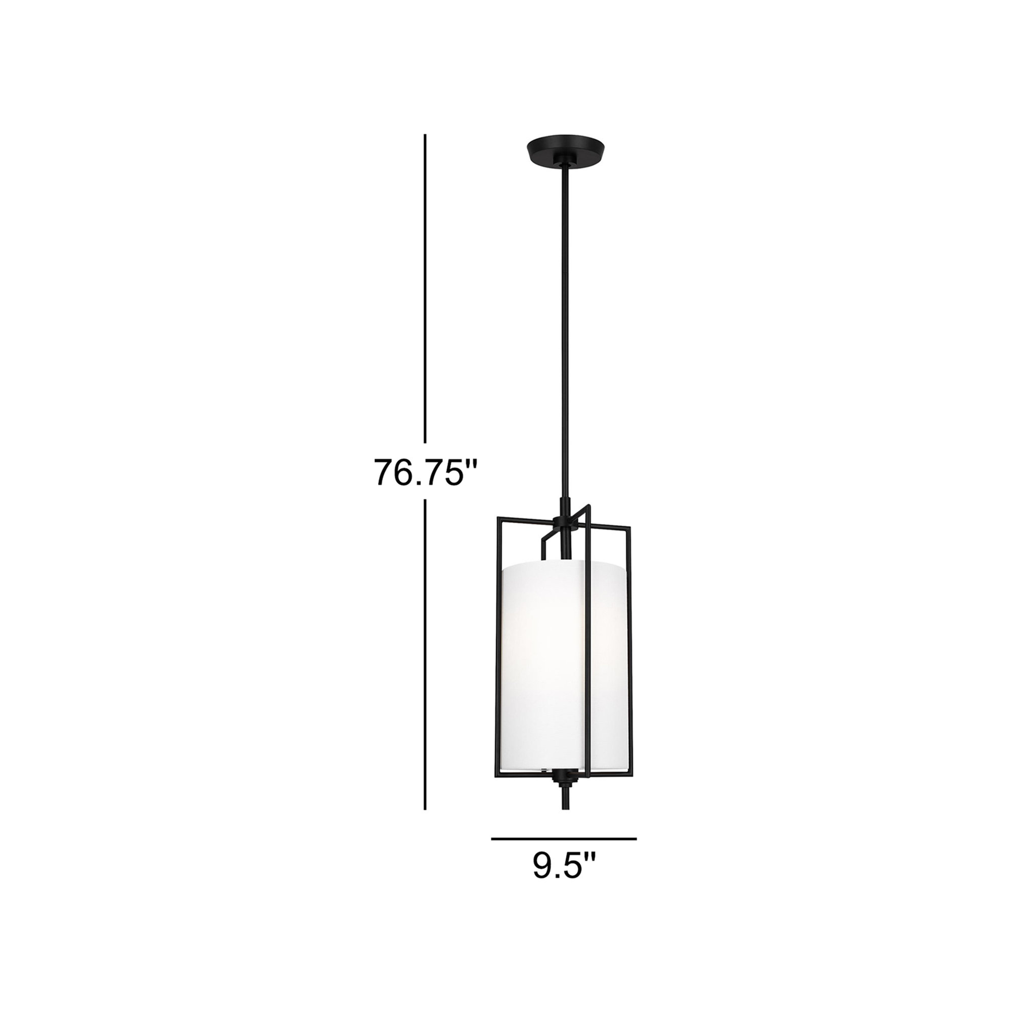 4 Light Dimmable Pendant, Aged Iron, 21.25" H x 9.5" W x 9.5" D
