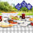Vinyl Picnic Fited Tableclth Rectangle 3 Pcs 30 X 96 Inch Burgundy-70270253-70270251