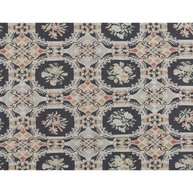 Hand-Knotted High-Quality Black Area Rug
