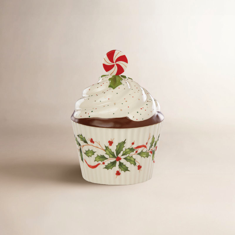 Hosting The Holidays Cupcake Candy Dish