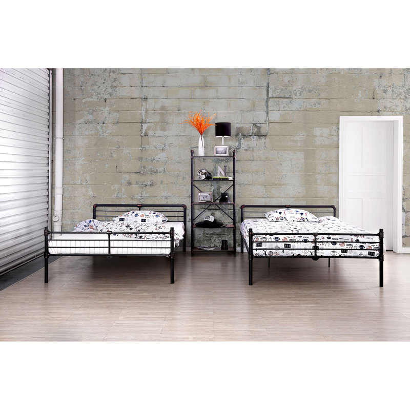 Lit superposé standard en métal Abner, Double sur double