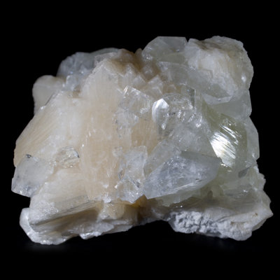 Apophyllite glacée et stilbite pêche
