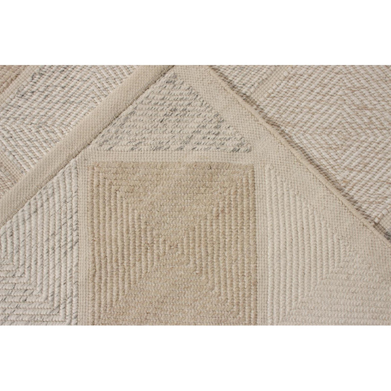 Scandinavian Wool Geometric Area Rug, Rectangle 5' x 7'