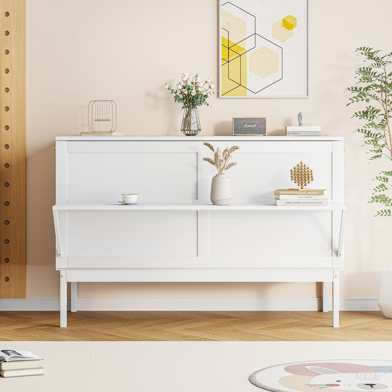 Storage Bed, White, European Double (140 x 200 cm)
