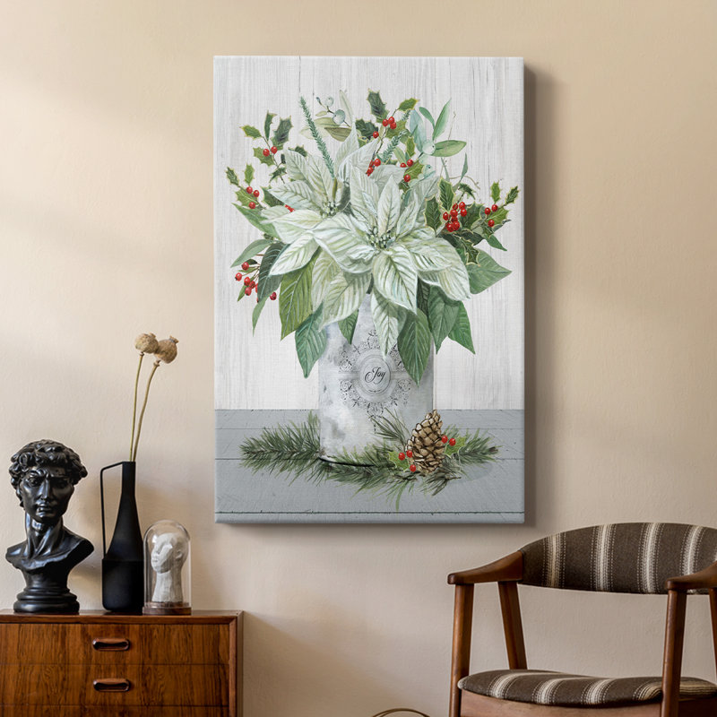 Farmhouse Christmas Joy -Custom Wrapped Gallery Cavas, 18" H x 12" W