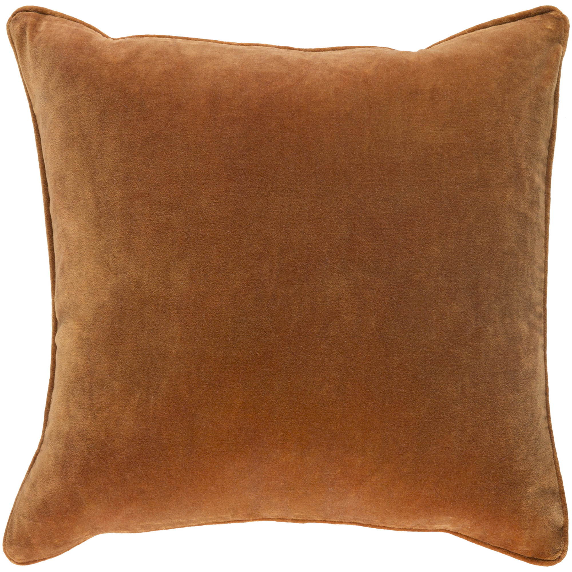 Safflower Ally Cotton Throw Pillow, Down, Dark Orange