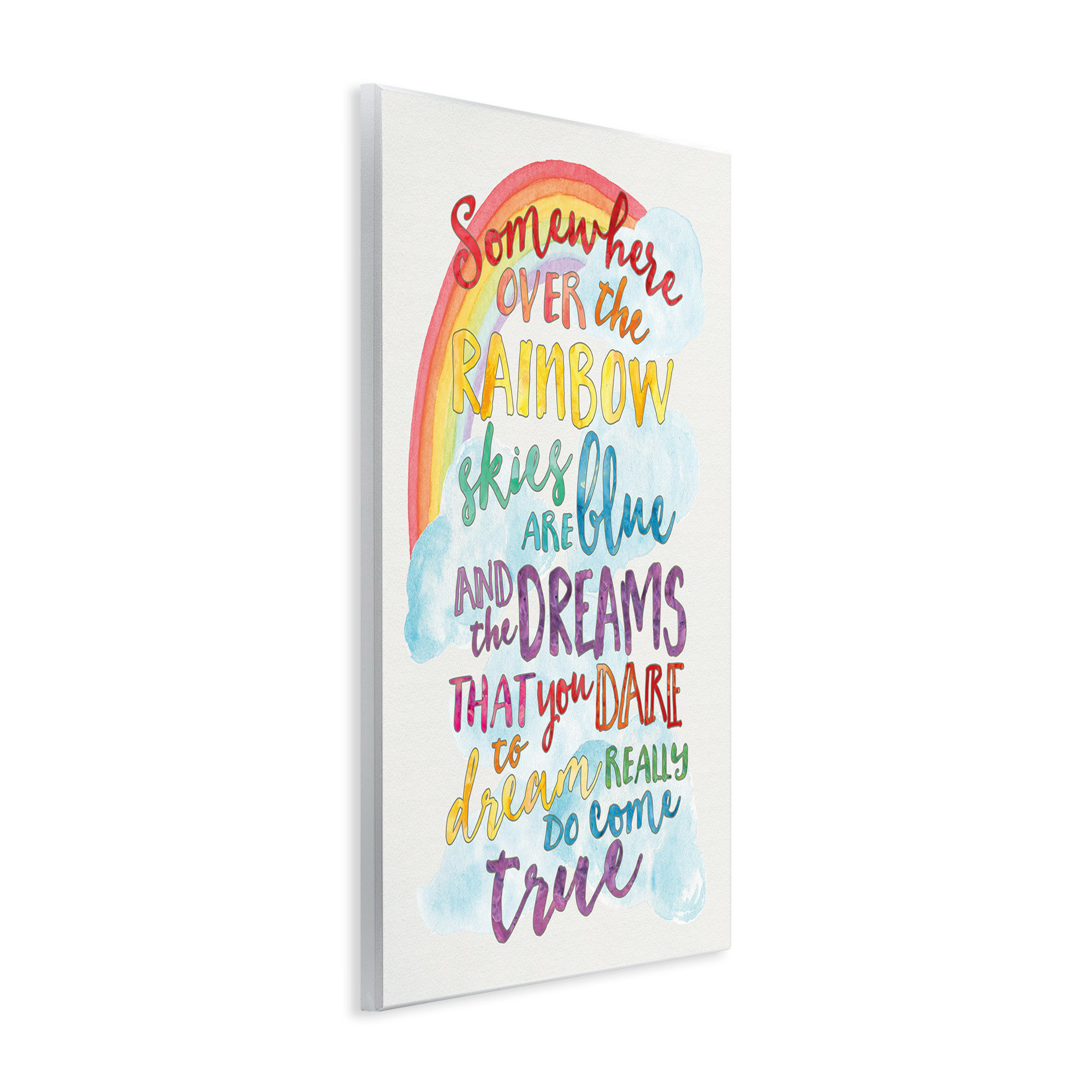 Viv + Rae™ Cambra Somewhere Over the Rainbow with Rainbow Typography Wall  Plaque \u0026 Reviews | Wayfair, image size:2000x2000