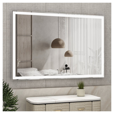 Miroir mural de salle de bain surdimensionné 60X40 pouces