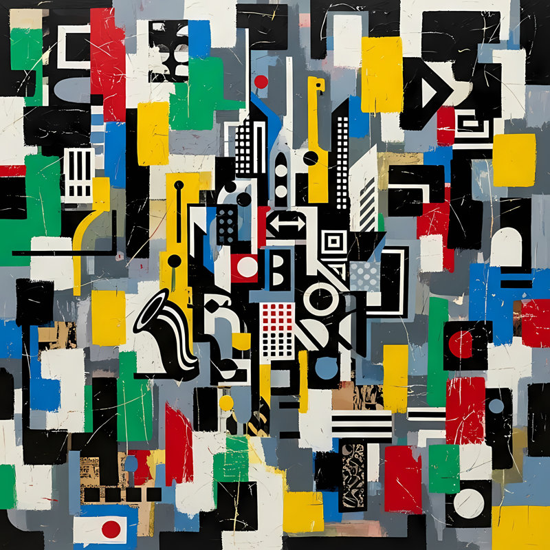 Metropolitan Jazzscape, 24" H x 24" W