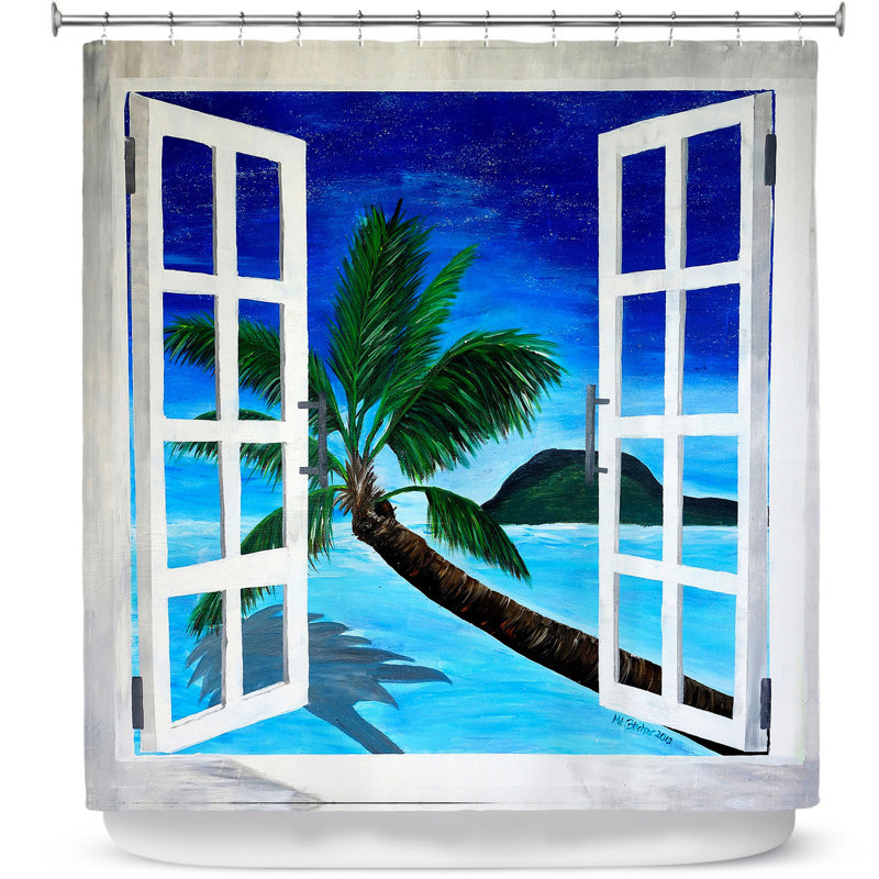 Rideau de douche simple window to paradise