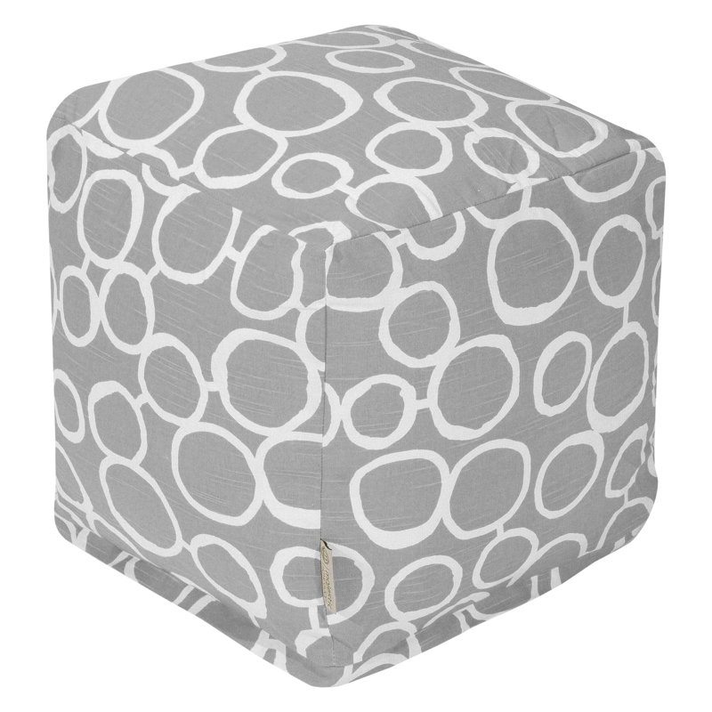 Repose-pieds cube Logue, Gris