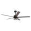 Ventilateur de plafond 65 po à 5 pales avec lumières DEL et télécommande Rivenbark
