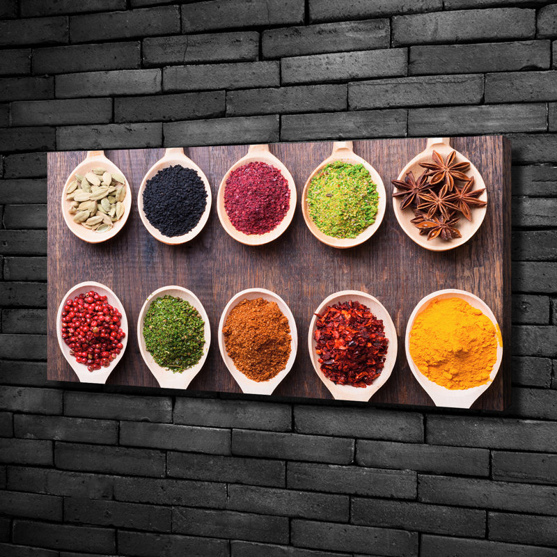 Colourful Spices - No Frame Print on Canvas, 50cm H x 100cm W
