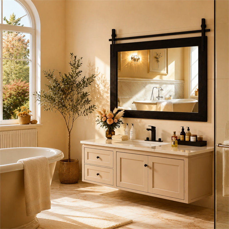Miroir de salle de bain mural Farmhouse