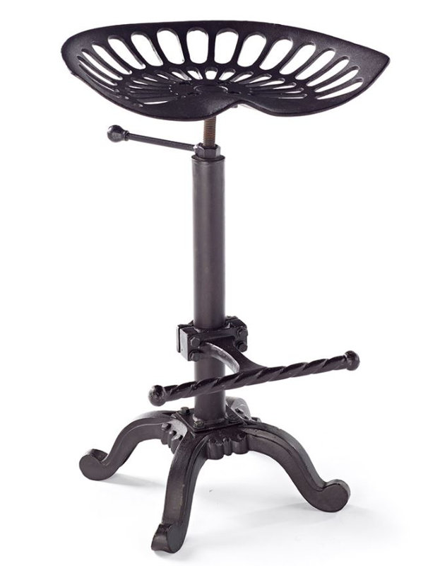 Adalia Swivel Adjustable Height Counter Stool with Metal Frame