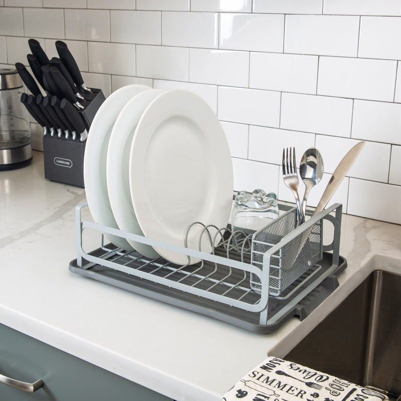 Steel Dish Rack, 4.17" H x 15.75" W x 11.22" D