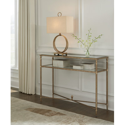 Alsafi 45'' Glass Top Console Table