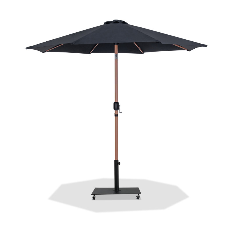 Parasol de patio en tissu / aluminium avec base Chavelle