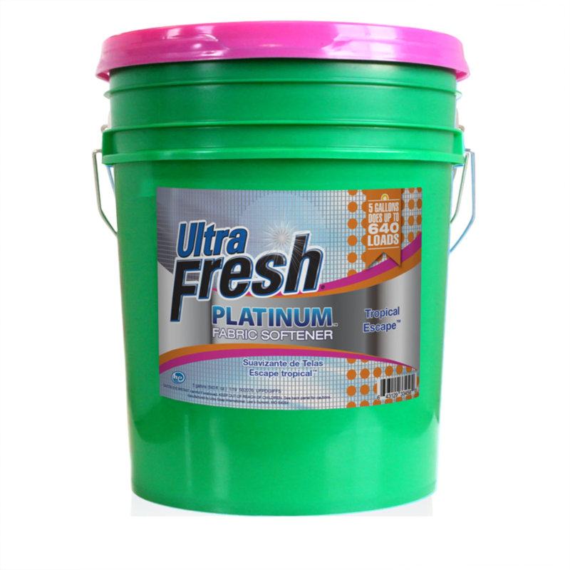 Ultra Fresh Platinum Fabric Softener Up to 640 Loads, Tropical Escape, 5 Gal, Tropical Escape