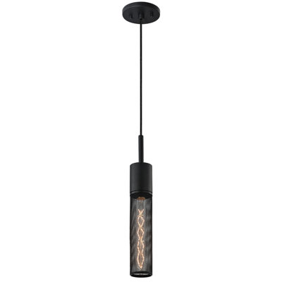 Urban Edge 1 - Light Textured Black Single Pendant