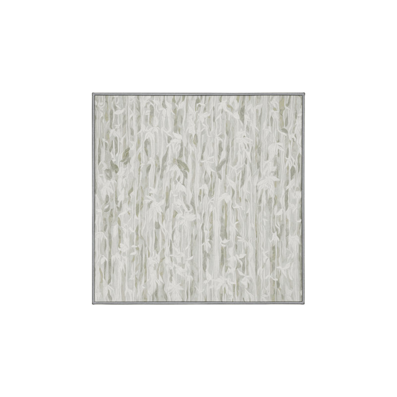 Machine Washable Gray Area Rug, Square 7'