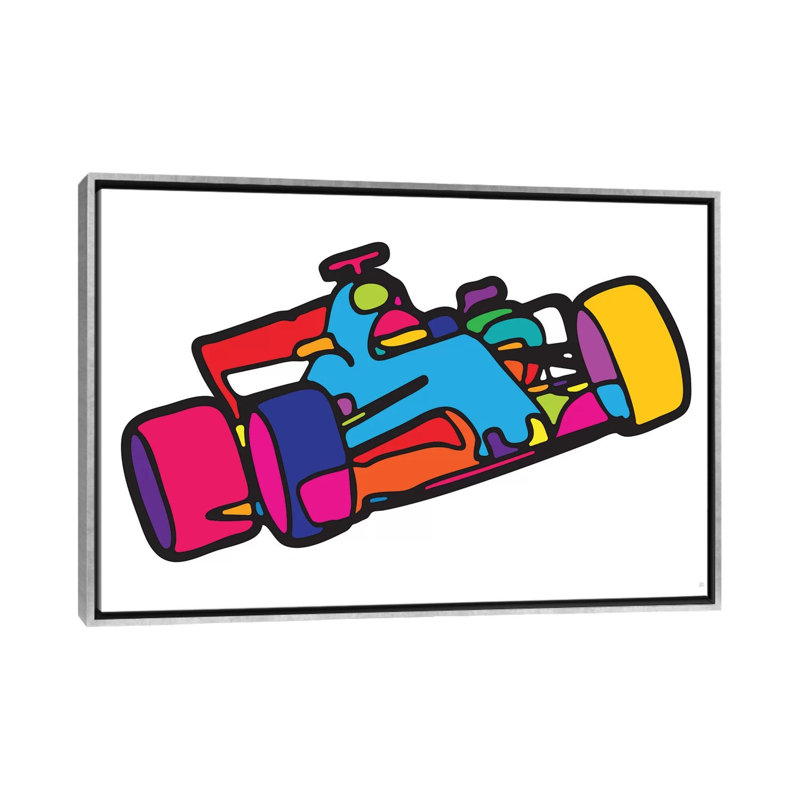"F 1" par Yoni Alter - impression sur toile, Toile avec cadre argenté, H 40 po x l 60 po x 1,5 po