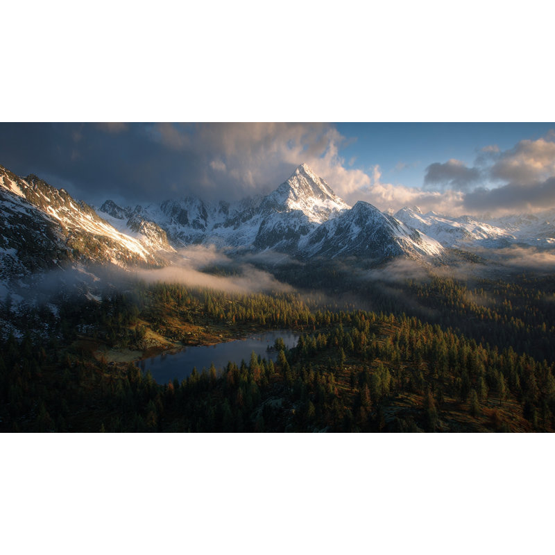 Art mural sur toile Highland Valley Light, H 27,5 po x l 55 po x P 1,5 po