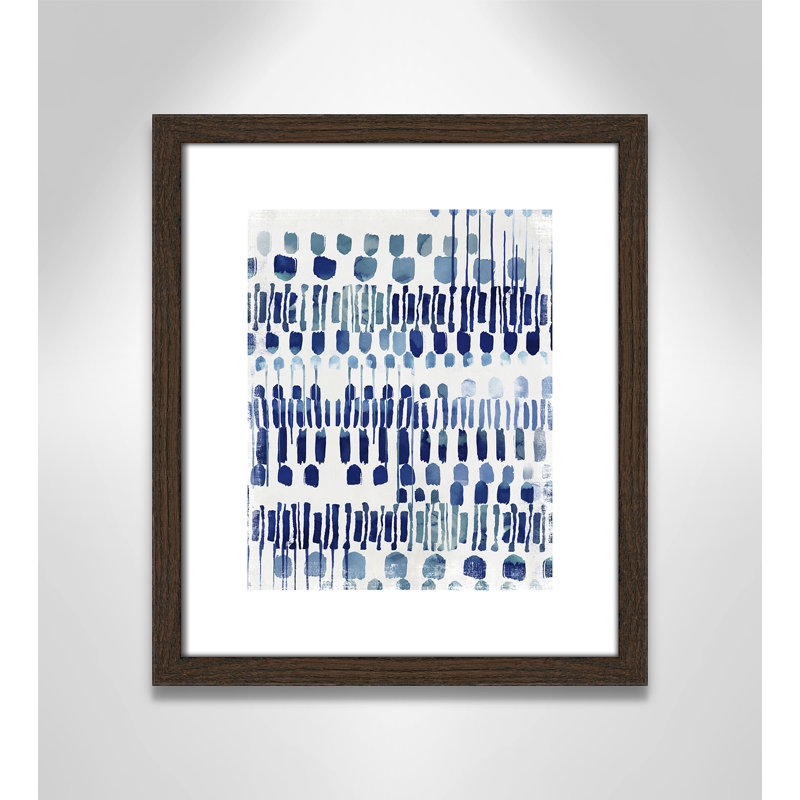 Fynn Continuately I - reproduction d'art, H 15 po x l 13 po x P 0,75 po, Papier avec cadre à grain de bois noyer, Blanc